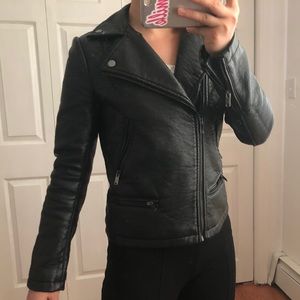 Zara black leather jacket